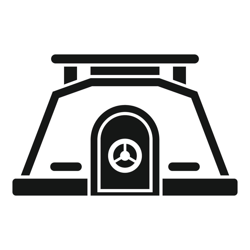 Underground bunker providing shelter from nuclear fallout vector