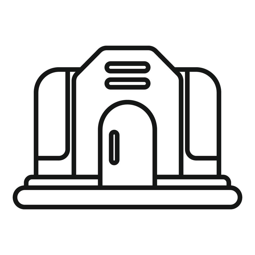 Futuristic building representing metaverse virtual reality experience vector
