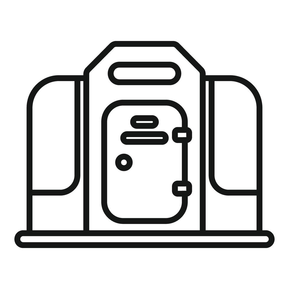 Portable gas generator supplying electricity during power outage vector