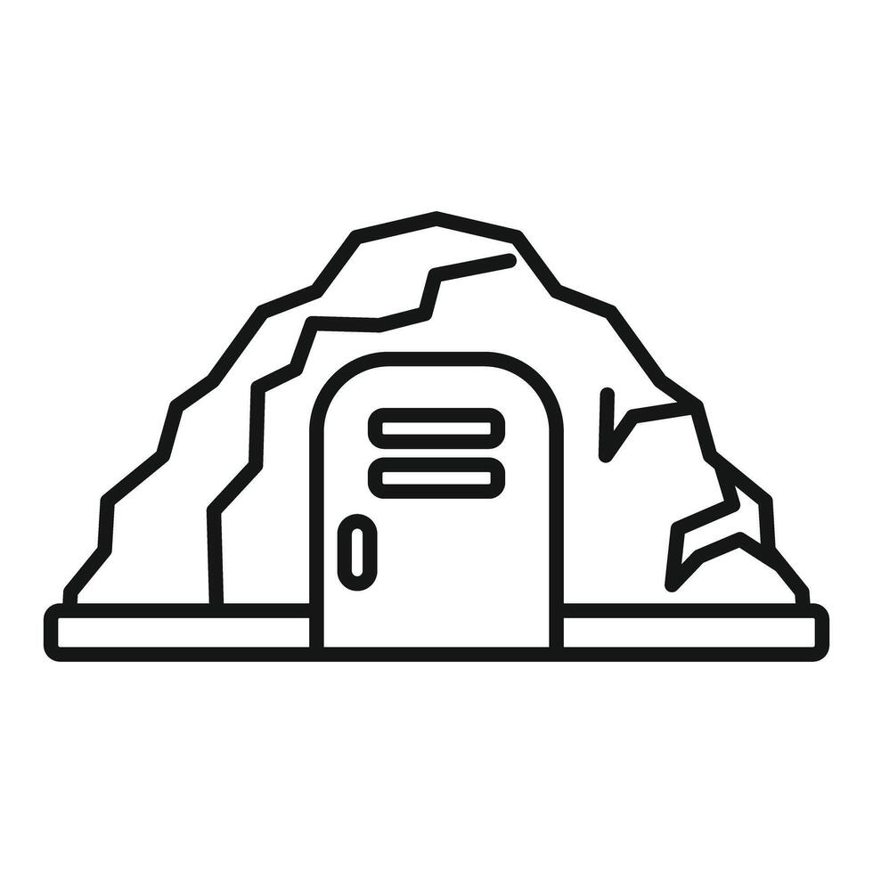 Underground bunker providing shelter during disaster vector