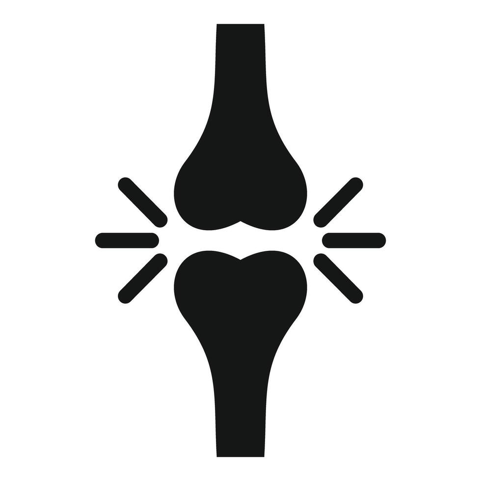 Knee pain icon showing arthritis or injury vector