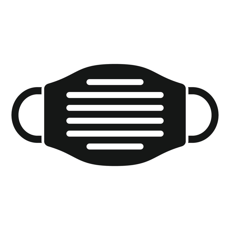 Medical face mask protecting from virus and pollution icon vector