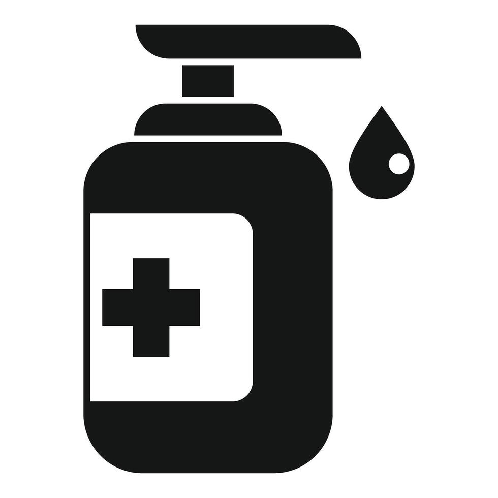 Simple icon of a soap dispenser for handwashing and hygiene vector