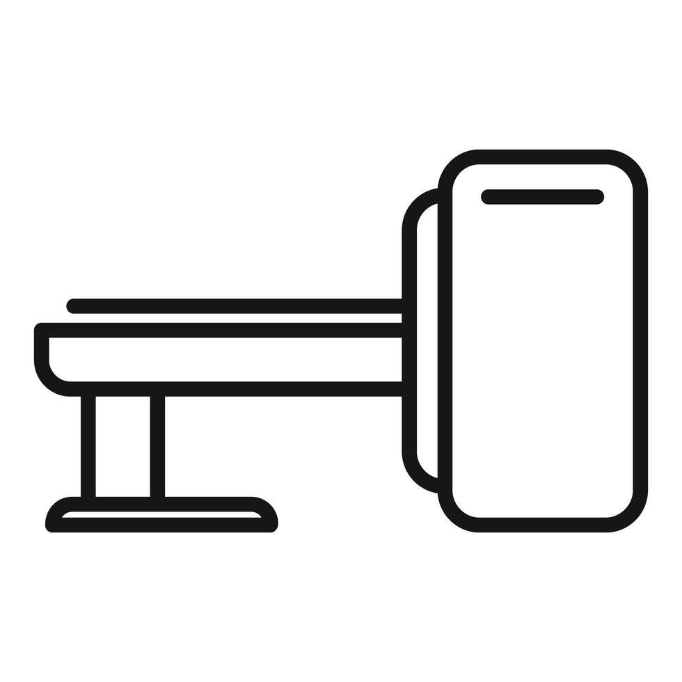 Medical scanner machine representing healthcare and diagnosis vector