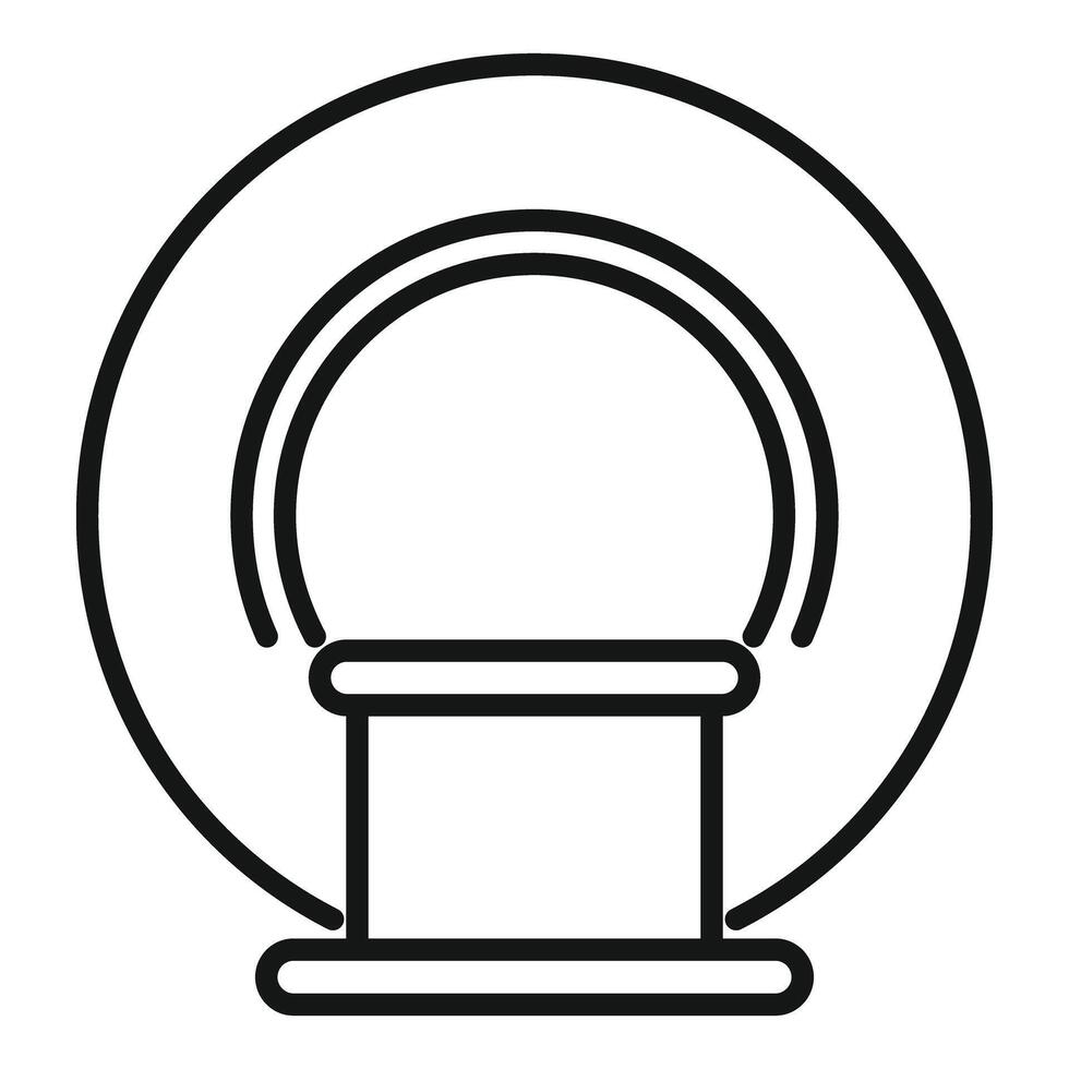 Magnetic resonance imaging scanner drawing representing medical exam vector