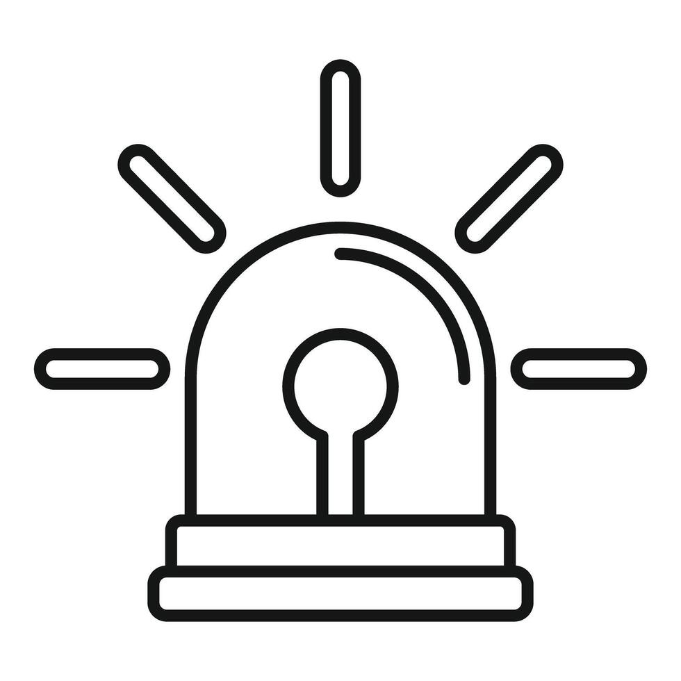 Flashing siren light announcing emergency situation icon vector