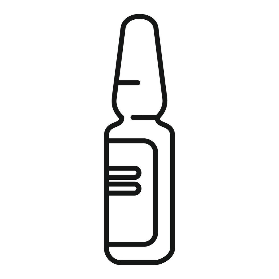 Medical ampoule icon representing healthcare and pharmaceuticals vector