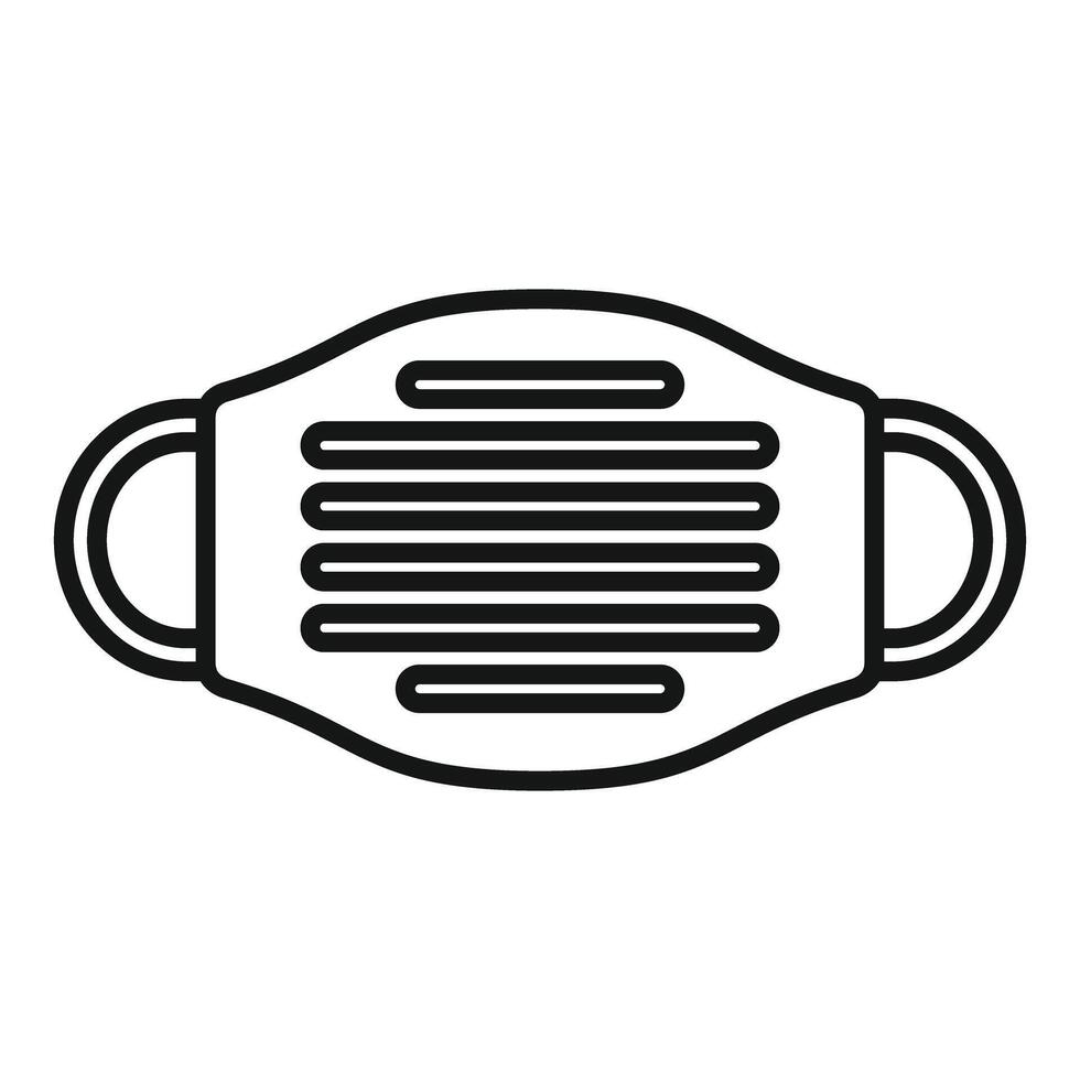 Medical face mask protecting from virus and pollution icon vector