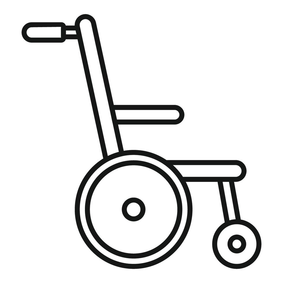 Empty wheelchair standing in hospital room representing disability vector
