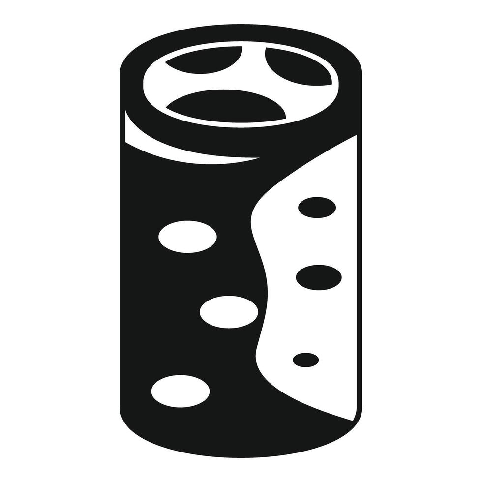 Sushi roll icon showing japanese food with nori rice and fish vector