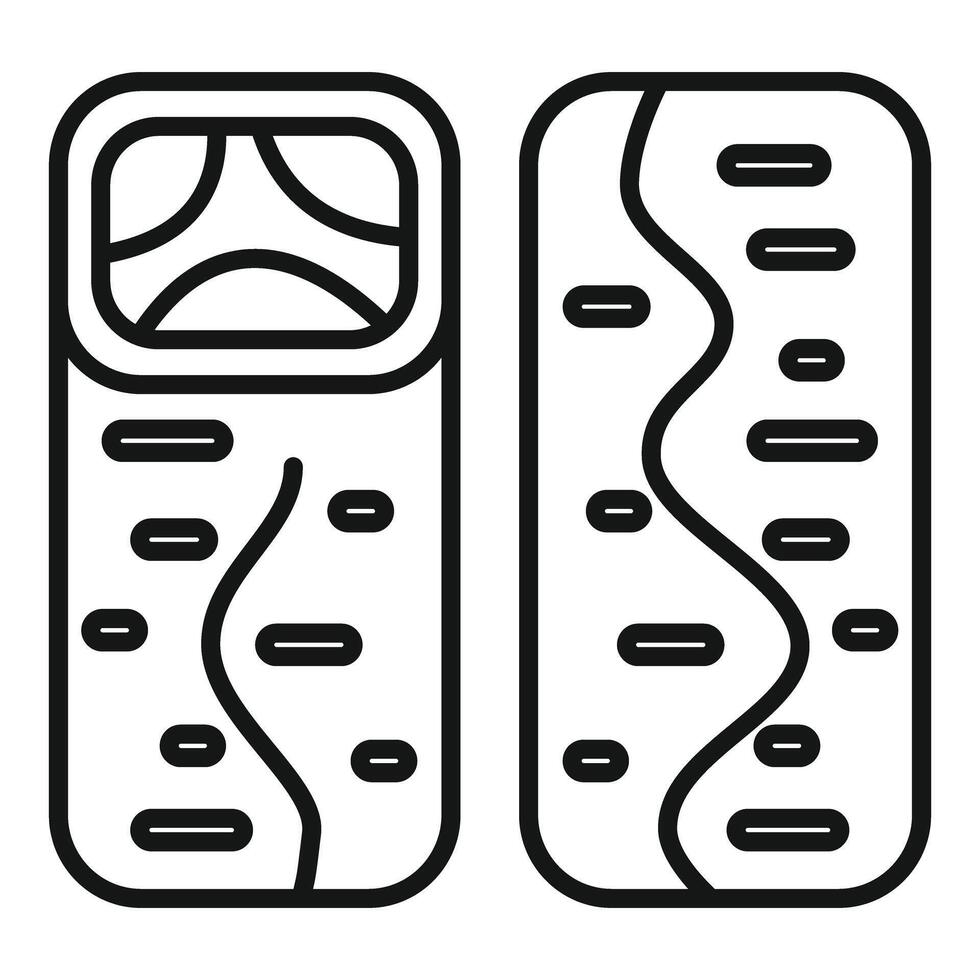 Two shawarma showing different ways of wrapping, street food icon vector