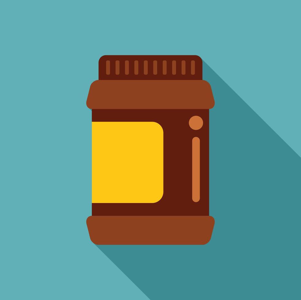Chocolate spread jar is standing on blue background vector