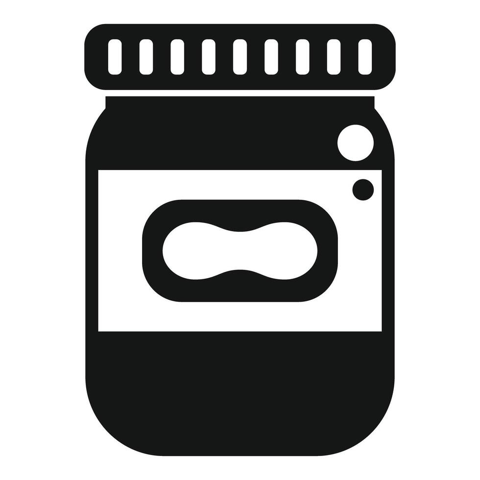 Peanut butter jar icon showing food spread vector