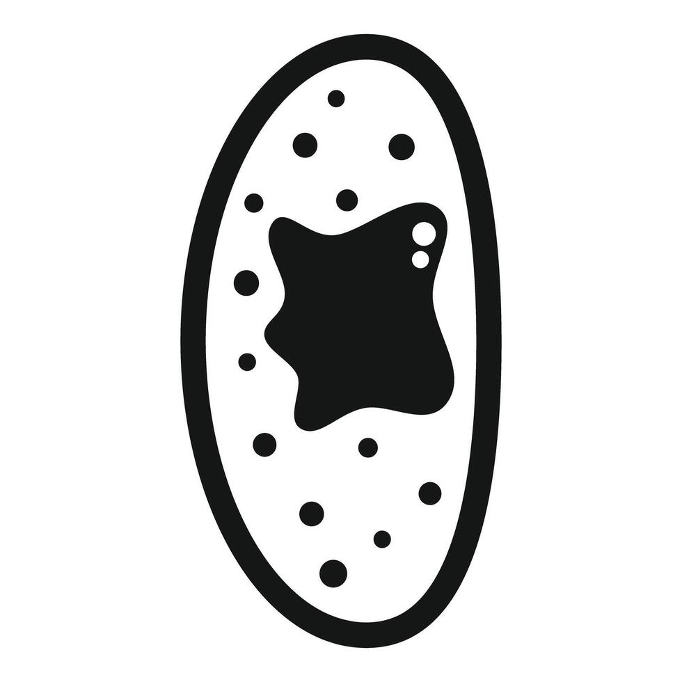 Bacteria or virus with nucleus presenting simple biology concept vector