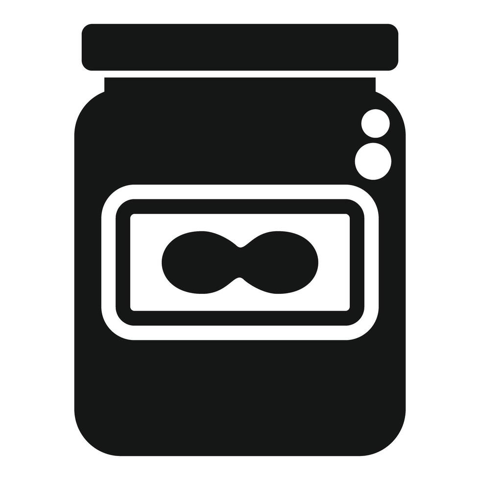 Peanut butter jar icon showing food paste vector