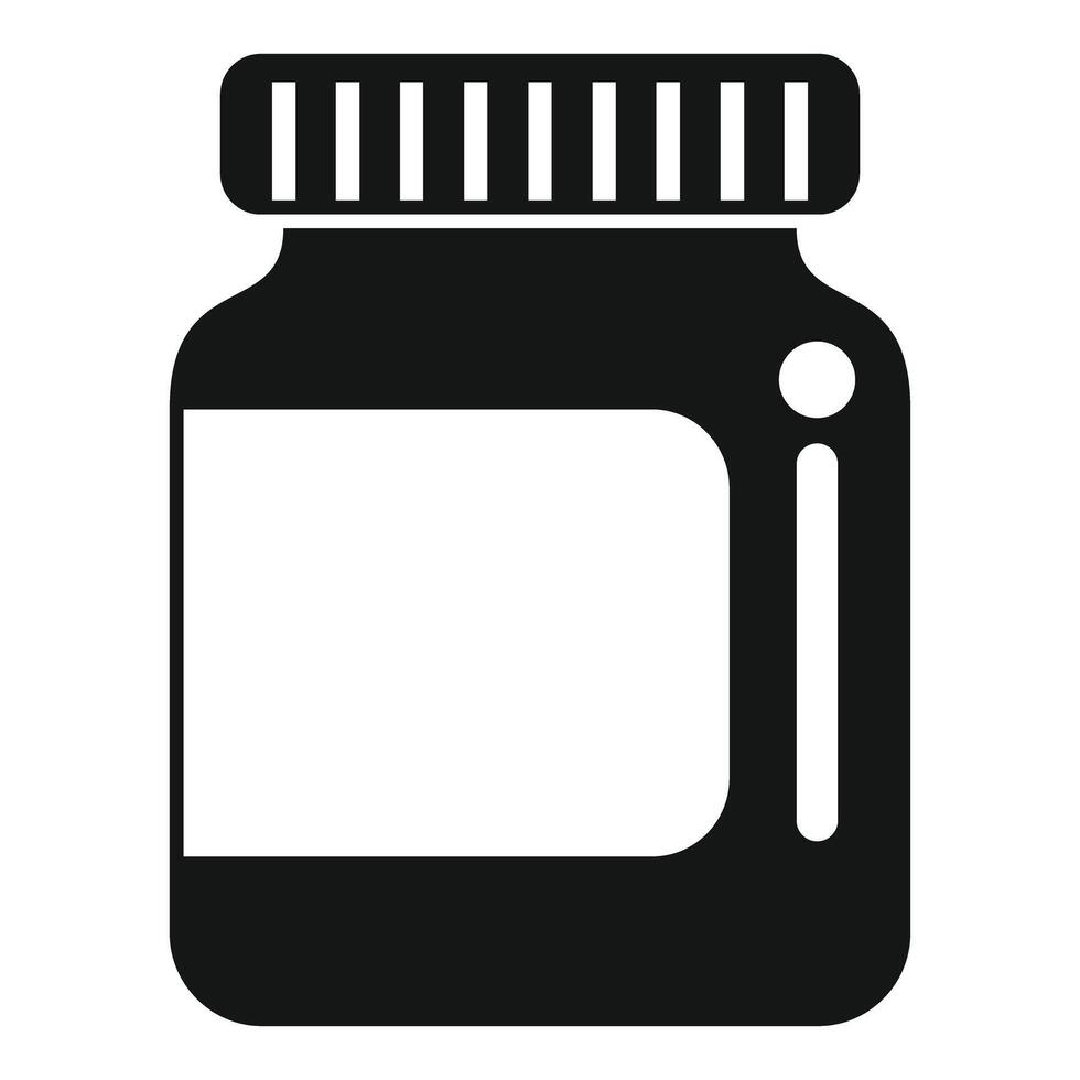 Black jar packaging with empty label for branding vector