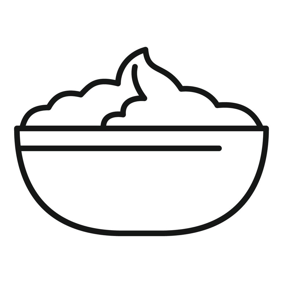 Bowl full of mashed potatoes with dill for thanksgiving dinner vector