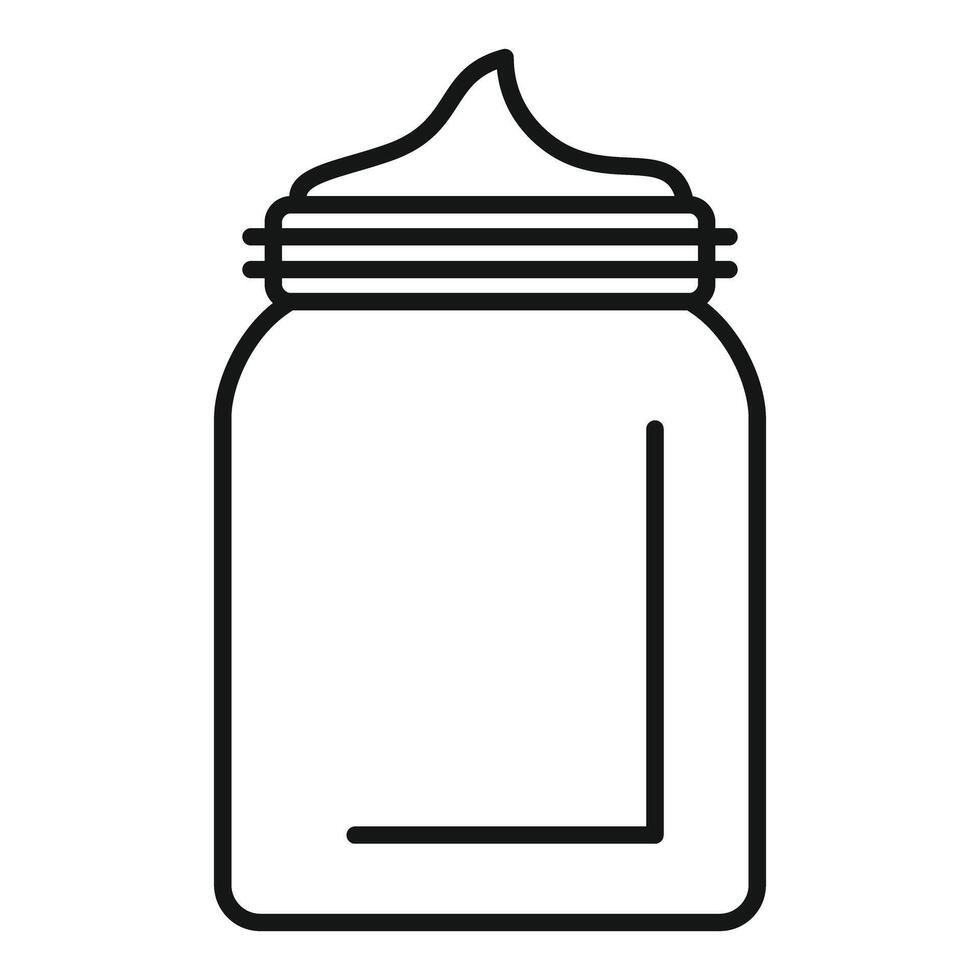 Cosmetic cream jar with cap for skincare routine vector