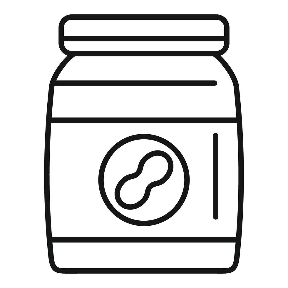Peanut butter jar icon showing food spread vector