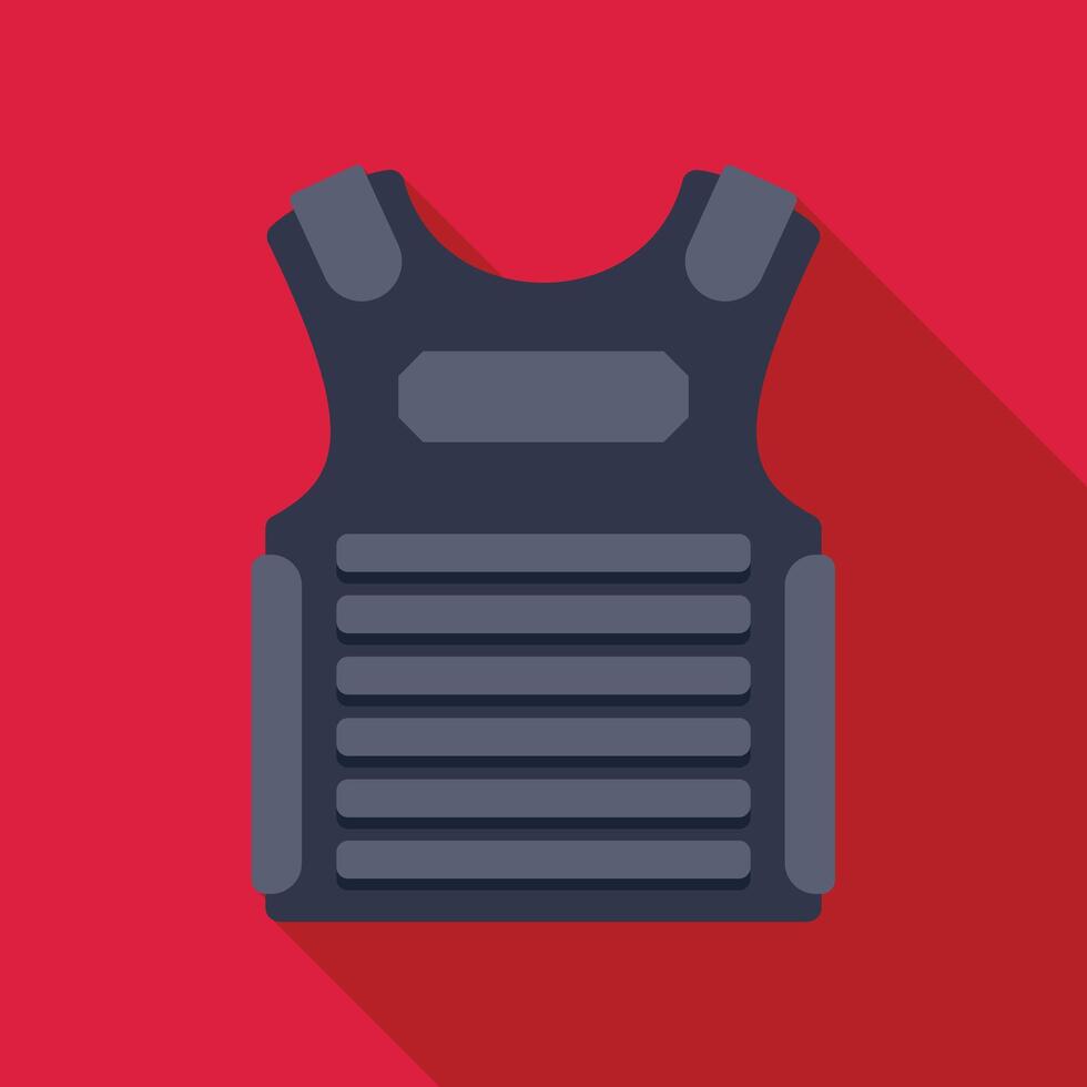 Bulletproof vest providing protection from gunfire vector