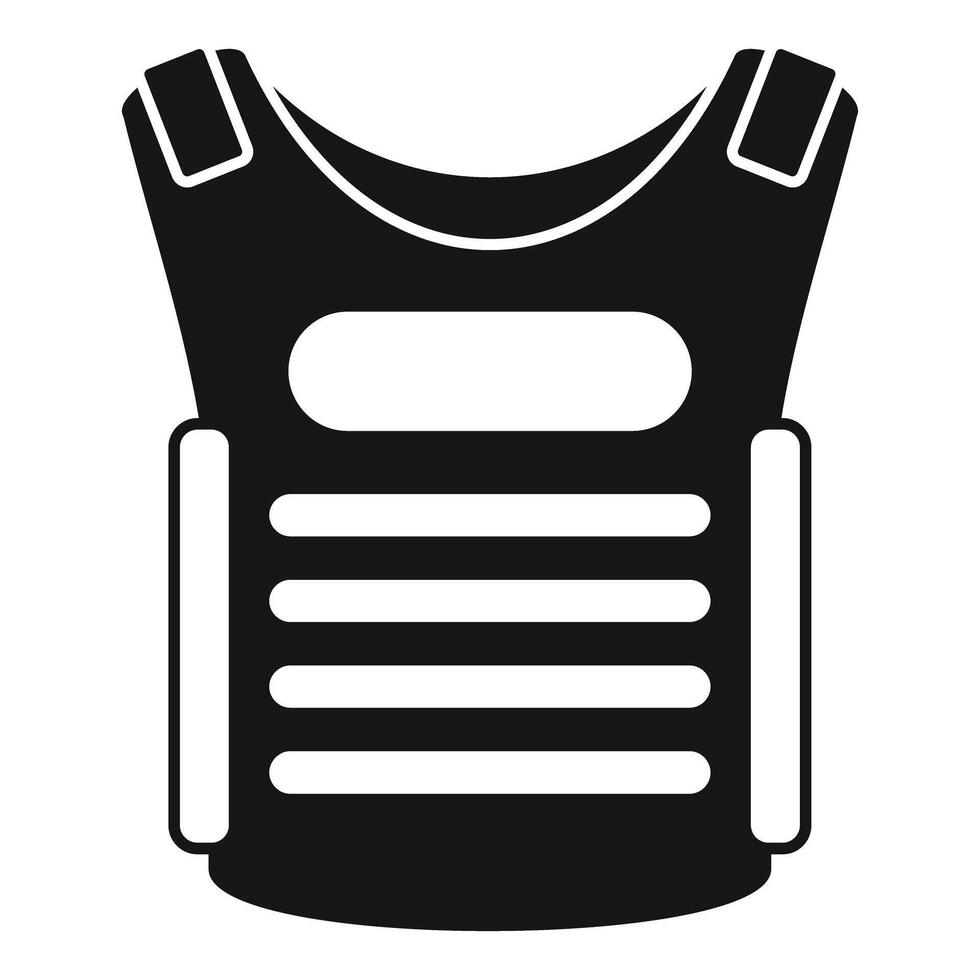 Bulletproof vest offering protection for military and police vector