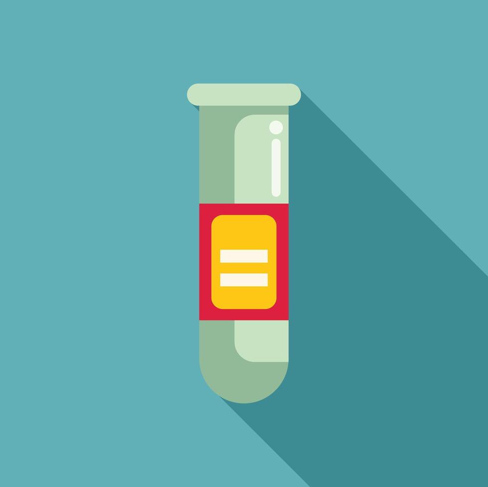 Laboratory test tube containing medical sample for analysis vector