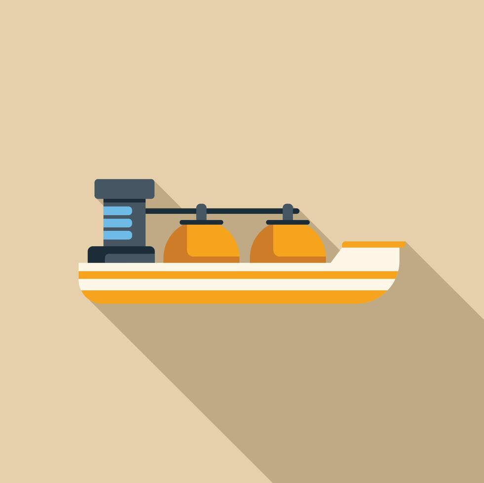 Gas carrier ship transporting gas over the sea vector