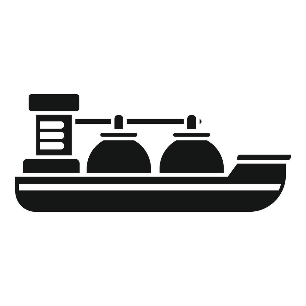 Gas carrier ship delivering liquefied natural gas for energy production vector