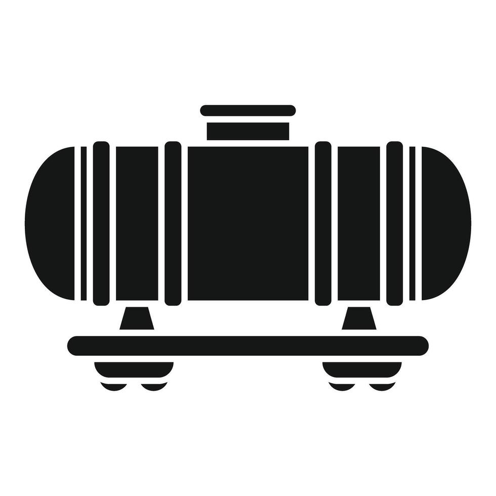 Tank wagon delivering oil for industrial use icon vector