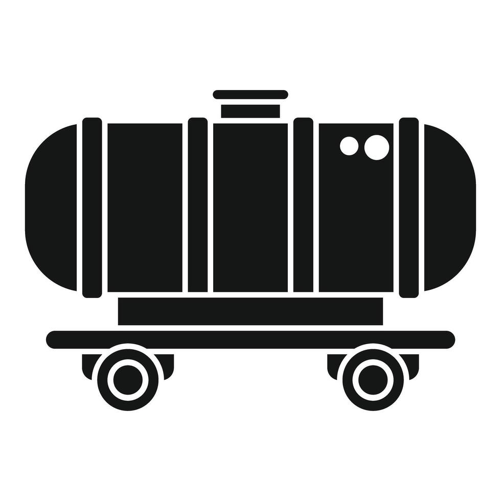 Industrial tank on wheels standing on white background vector