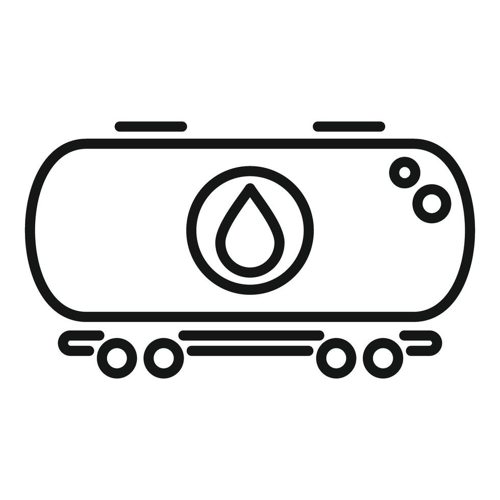 Tank truck transporting oil with drop symbol representing fuel vector