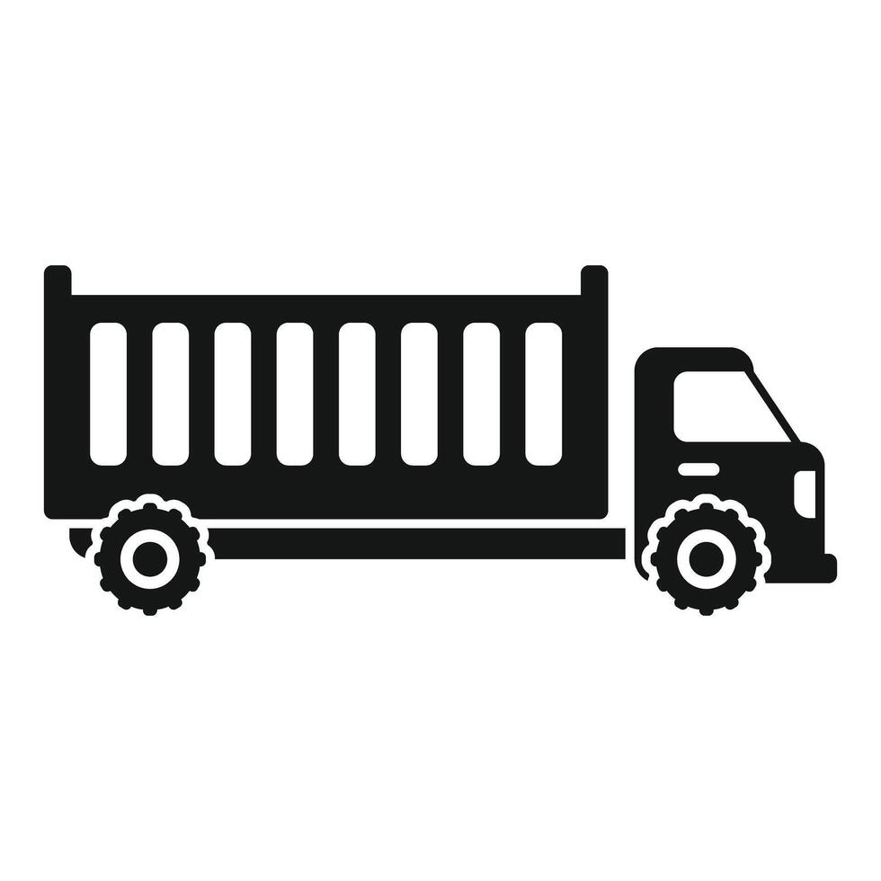 Big tipper lorry carrying building materials vector