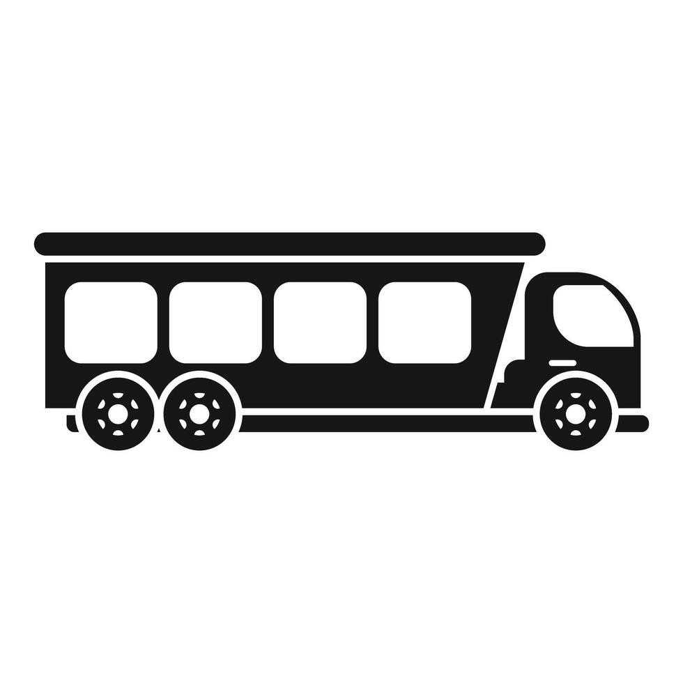 Airport shuttle bus taking passengers to terminal vector