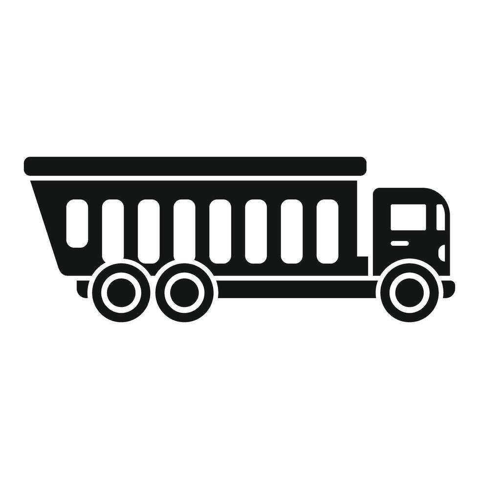 Big tipper lorry carrying building materials vector