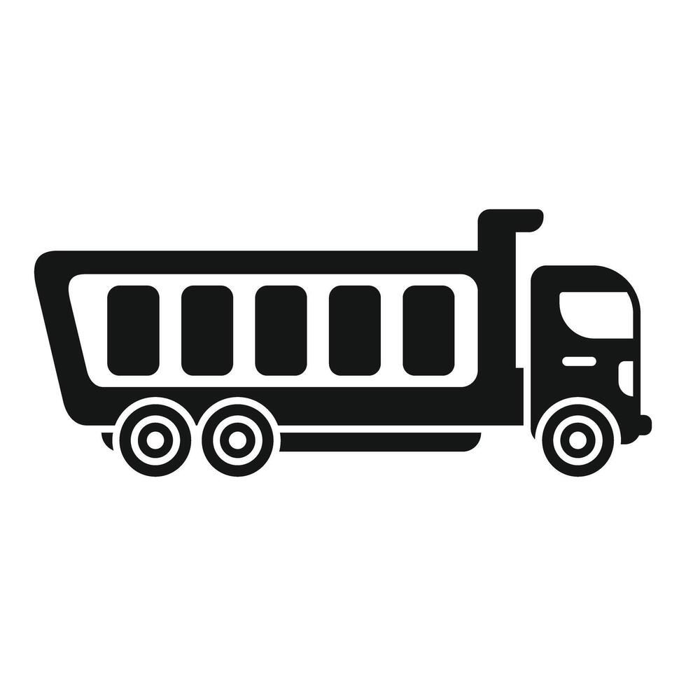 Big tipper truck transporting sand on a building site vector