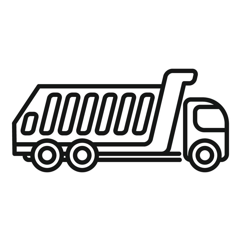 Dump truck carrying building materials for construction site 