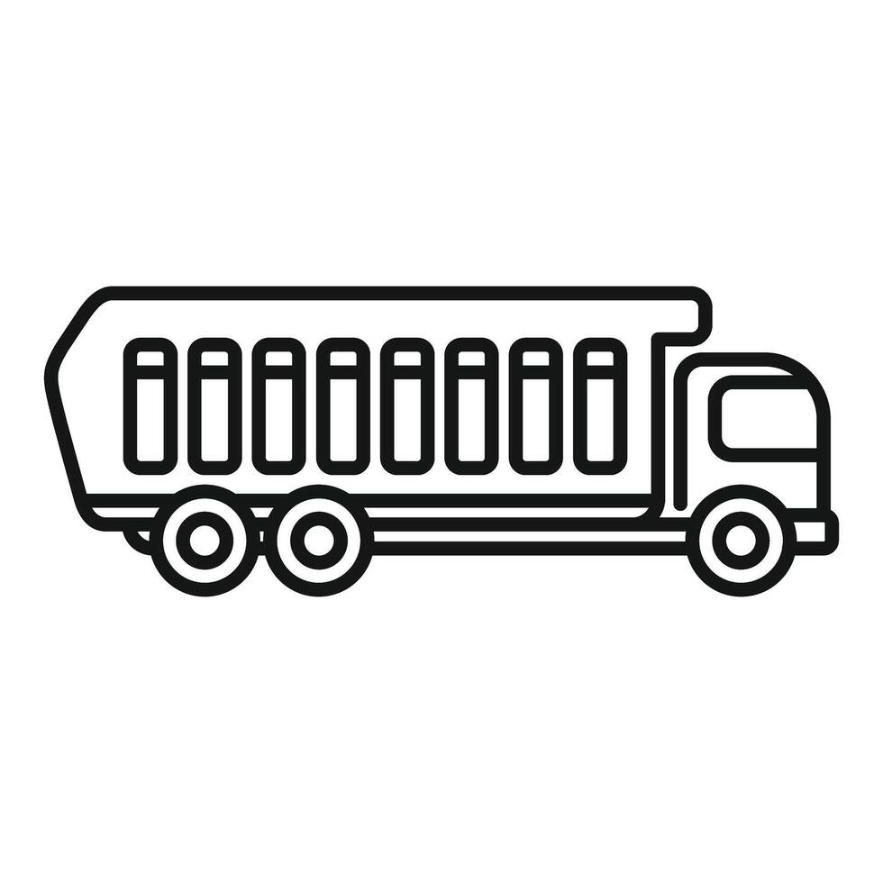 Big cargo dump truck carrying building materials 48289275 Vector 