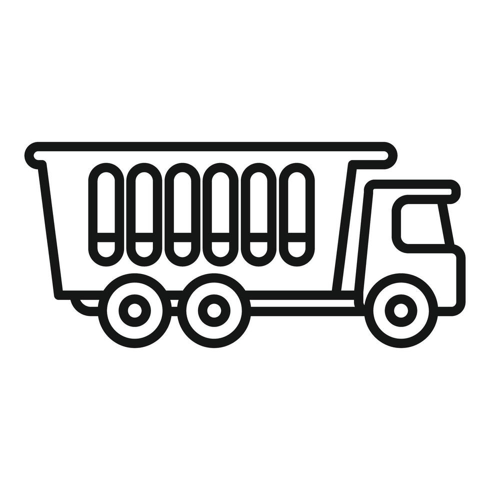 Big tipper lorry standing on a construction site vector