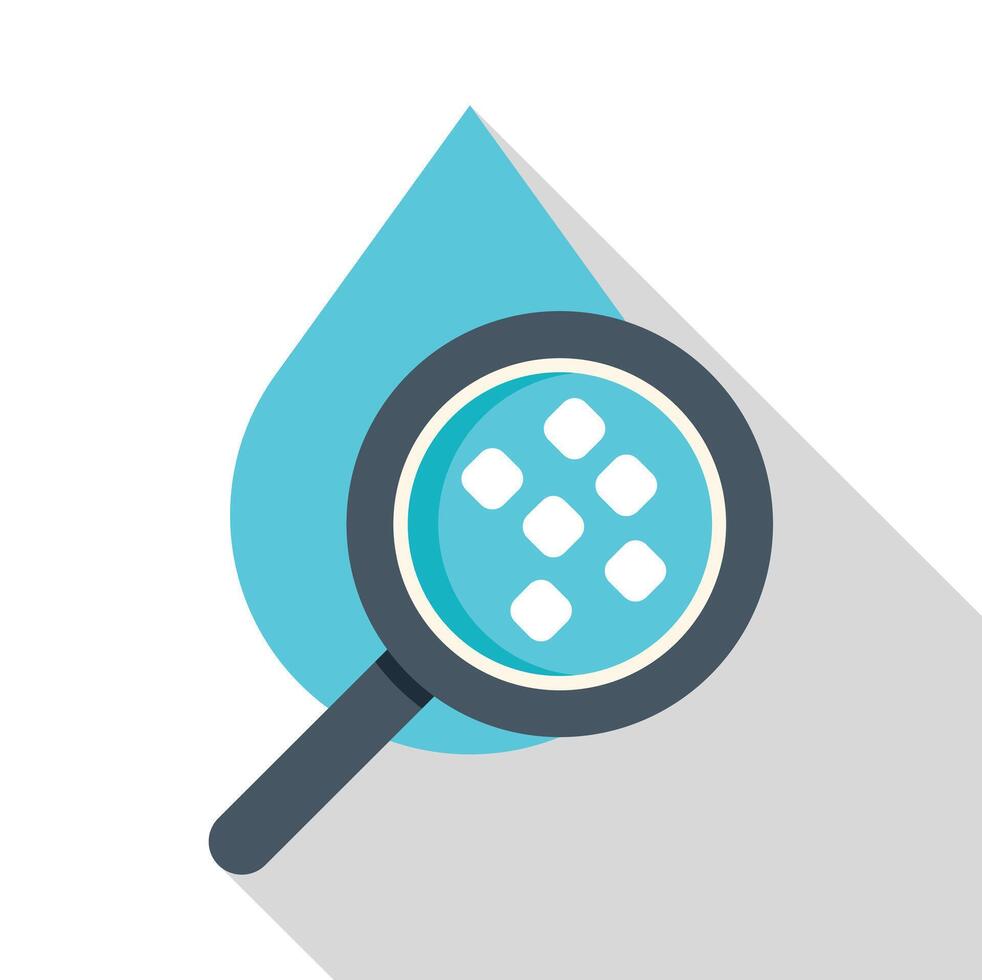 Concept of water analysis and examination of its quality vector