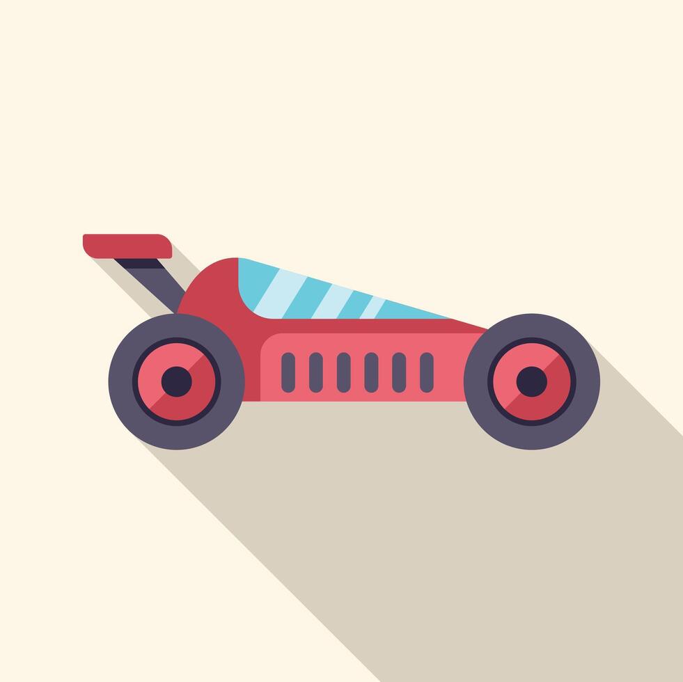 Red racing car speeding on a white background vector