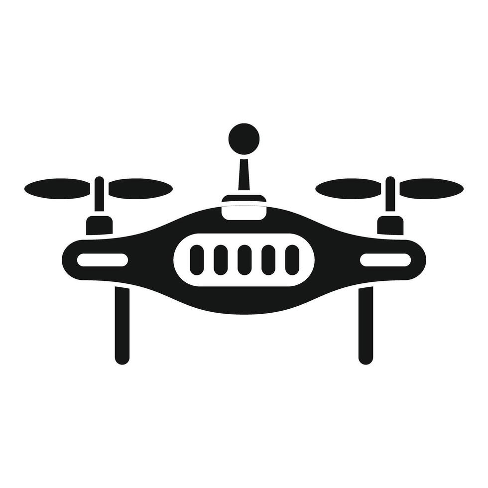 Modern drone hovering with four propellers vector
