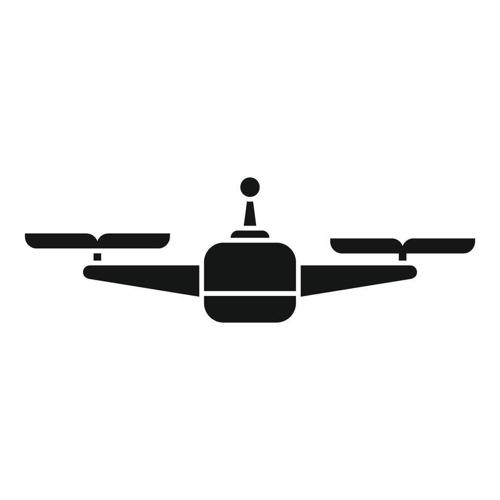 Drone flying with four propellers and antenna for control vector