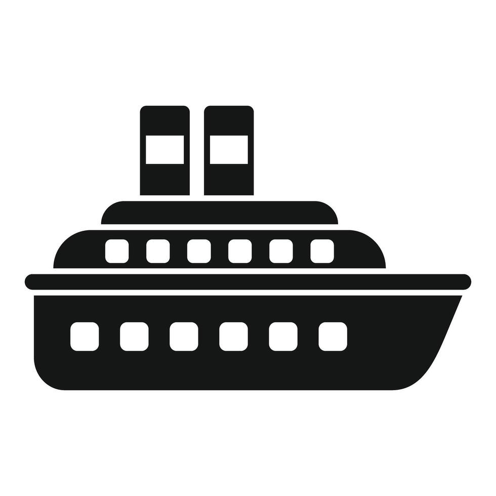 Big cruise ship sailing on the ocean vector
