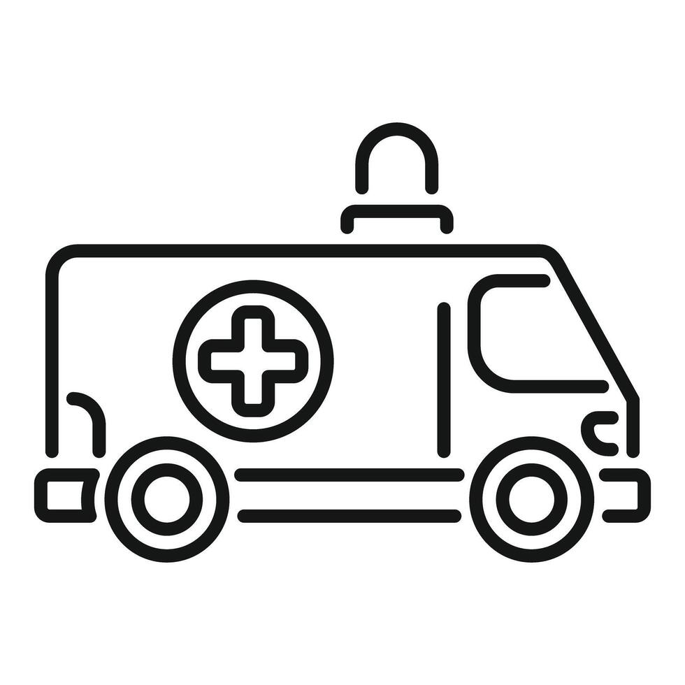 Ambulance car moving with siren on to save lives vector