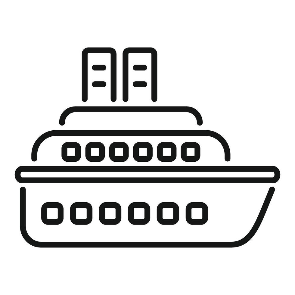 Big cruise liner sailing on the sea vector