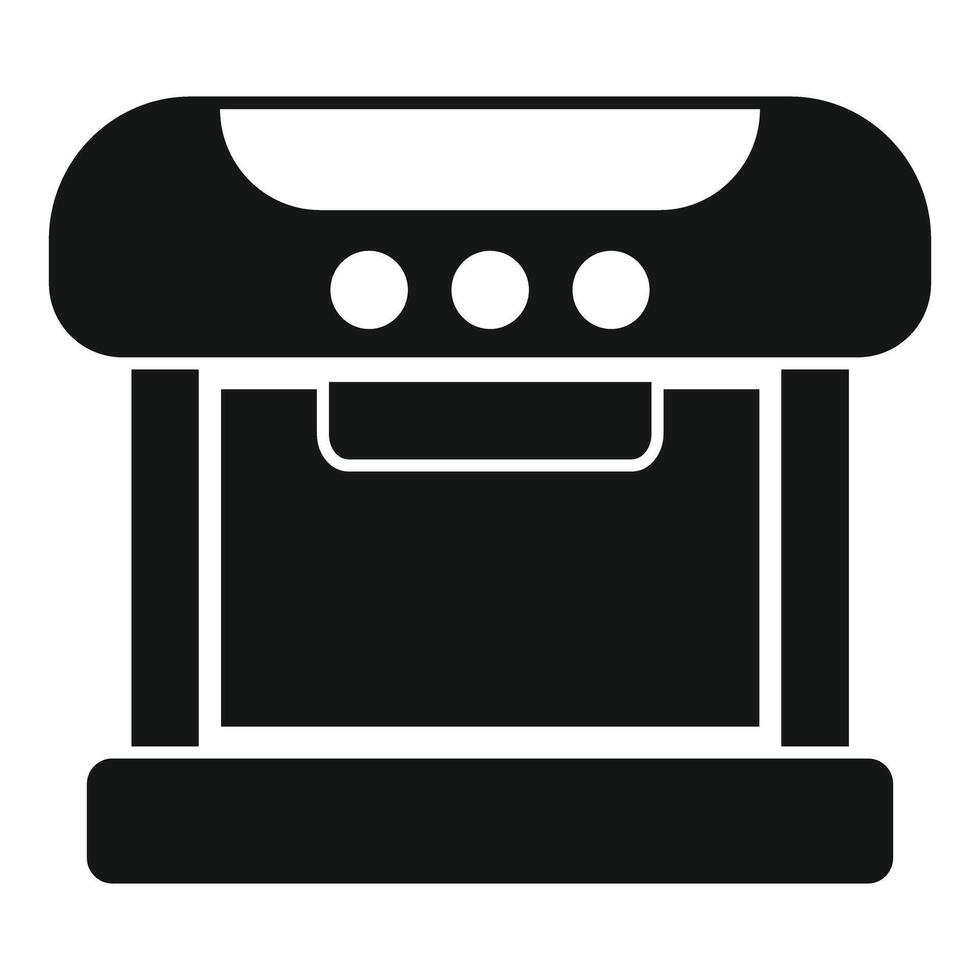 Modern coffee machine preparing delicious coffee at home vector