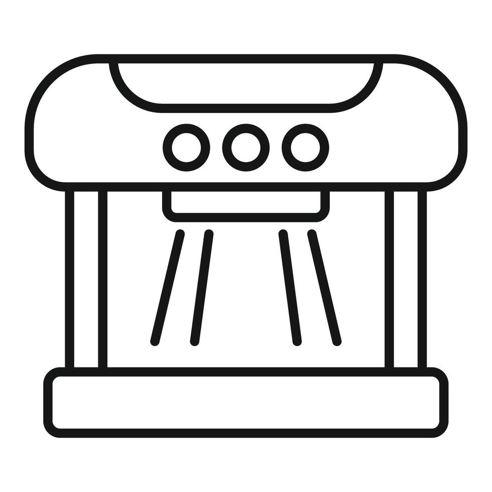 Solarium emitting uv rays for tanning skin icon vector
