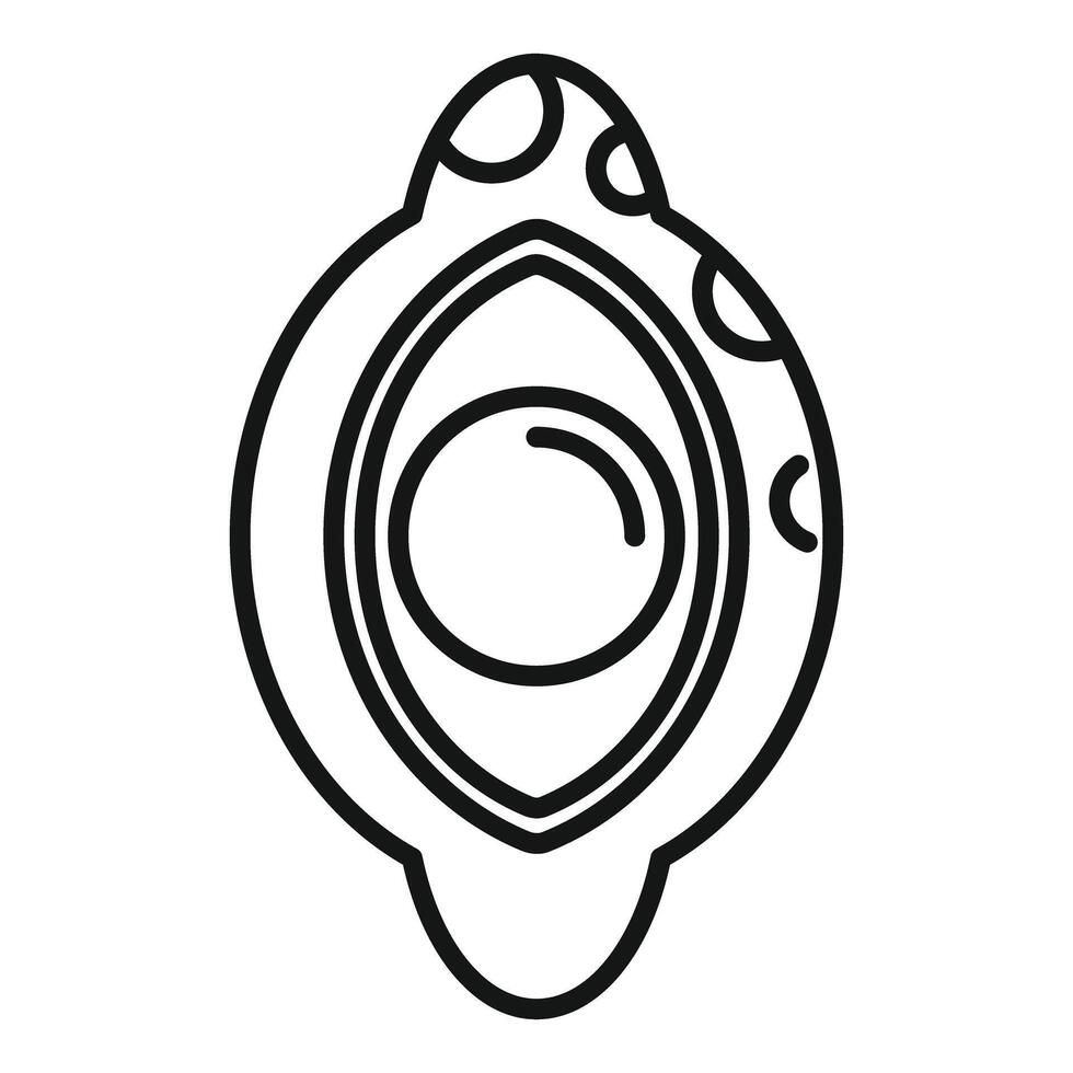 Spaceship flying through space minimalist line art icon vector