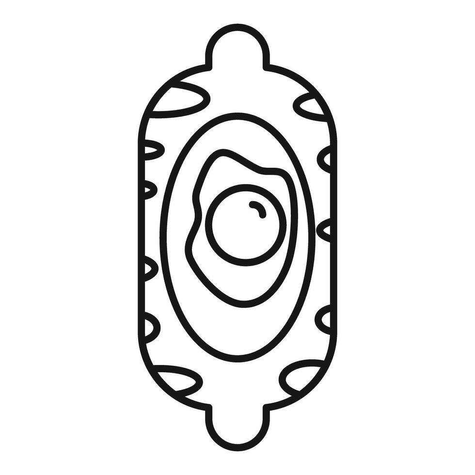 Avocado toast icon representing healthy breakfast with bread and green fruit vector