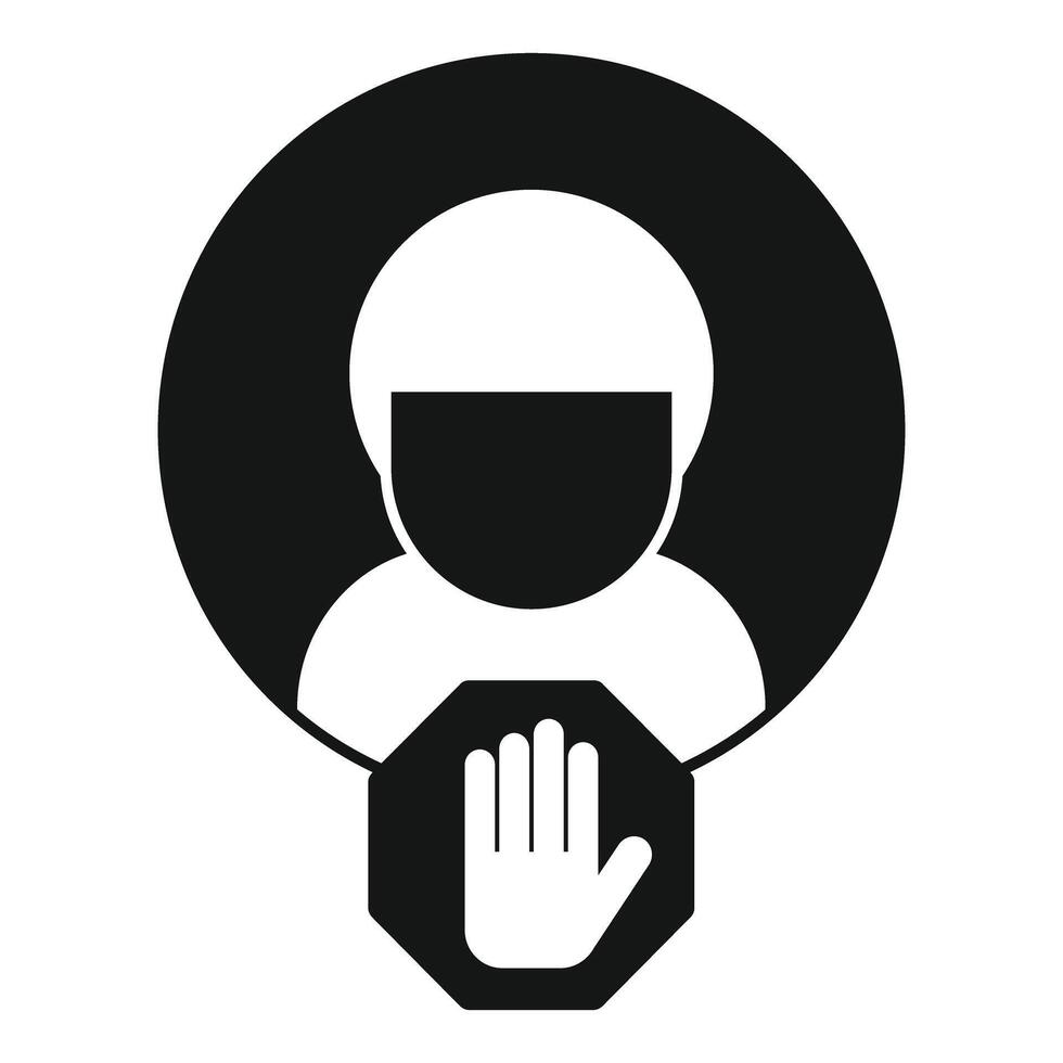 Doctor wearing medical mask showing stop hand gesture for virus and disease prevention vector